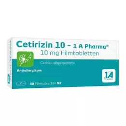 CETIRIZIN 10-1A Pharma Filmtabletten, 50 St