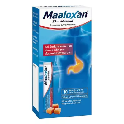 MAALOXAN 25 mVal Liquid, 10X10 ml MAALOXAN 25 mVal Liquid, 10X10 ml
