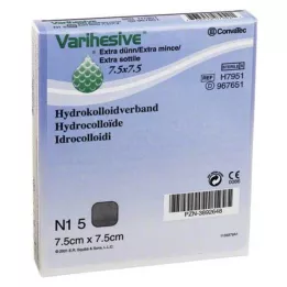 VARIHESIVE extra dünn 7,5x7,5 cm HKV hydroaktiv, 5 St