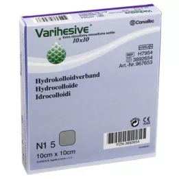 VARIHESIVE extra dünn 10x10 cm HKV hydroaktiv, 5 St