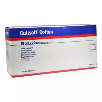CUTISOFT Cotton Kompr.10x20 cm ster.8fach, 25X2 St