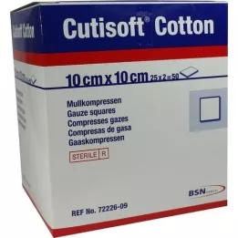 CUTISOFT Cotton Kompr.10x10 cm ster.12fach, 25X2 St