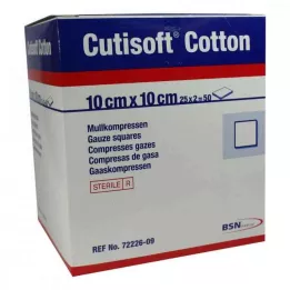 CUTISOFT Cotton Kompr.10x10 cm ster.12fach, 25X2 St