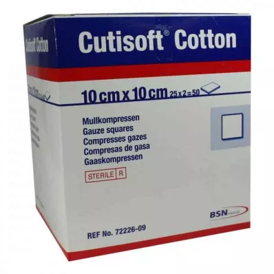 CUTISOFT Cotton Kompr.10x10 cm ster.12fach, 25X2 St