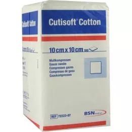 CUTISOFT Cotton Kompr.10x10 cm unster.12fach, 100 St