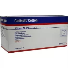 CUTISOFT Cotton Schlitzkompr.7,5x7,5 cm steril, 50X2 St