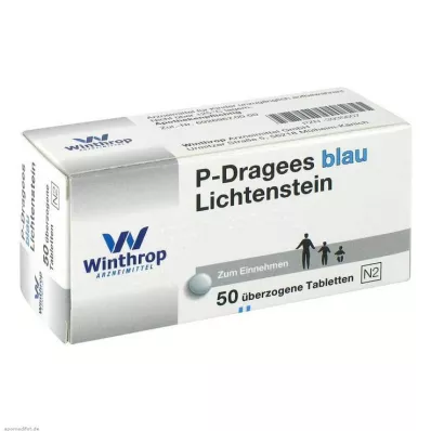 P DRAGEES blau, 50 St