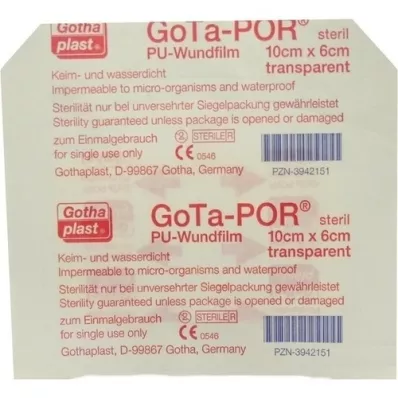 GOTA-POR PU Wundfilm 10x6 cm steril Pflaster, 1 St