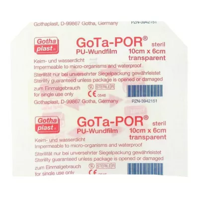 GOTA-POR PU Wundfilm 10x6 cm steril Pflaster, 1 St