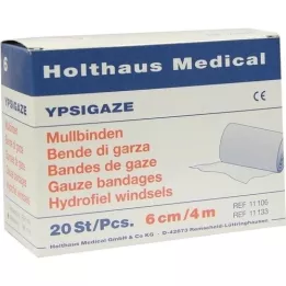 YPSIGAZE Mullbinde 6 cmx4 m, 20 St