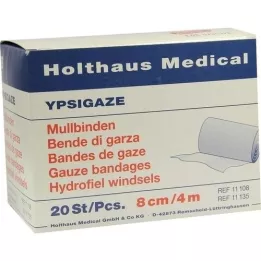 YPSIGAZE Mullbinde 8 cmx4 m, 20 St