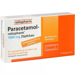 PARACETAMOL-ratiopharm 1.000 mg Zäpfchen, 10 St