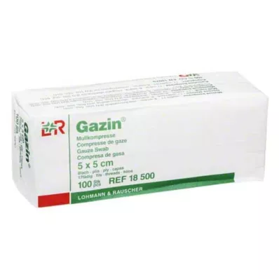 GAZIN Mullkomp.5x5 cm unsteril 8fach Op, 100 St