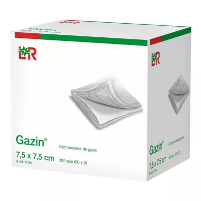 GAZIN Mullkomp.7,5x7,5 cm unsteril 8fach Op, 100 St