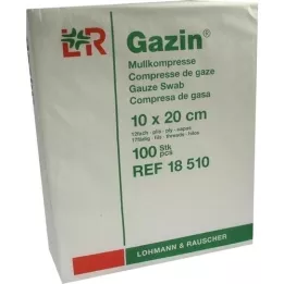 GAZIN Mullkomp.10x20 cm unsteril 12fach Op, 100 St