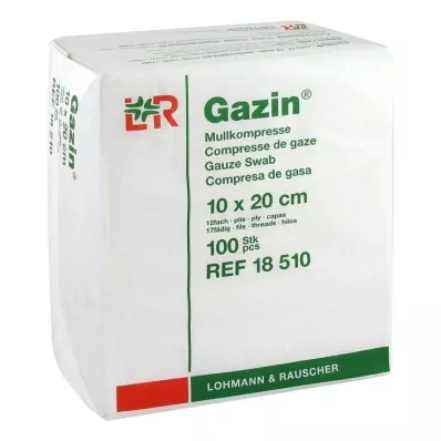 GAZIN Mullkomp.10x20 cm unsteril 12fach Op, 100 St
