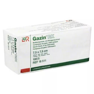 GAZIN Mullkomp.7,5x7,5 cm unsteril 12fach RK, 100 St