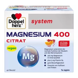 DOPPELHERZ Magnesium 400 Citrat system Granulat, 40 St