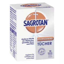 SAGROTAN Desinfektionstücher, 18 St
