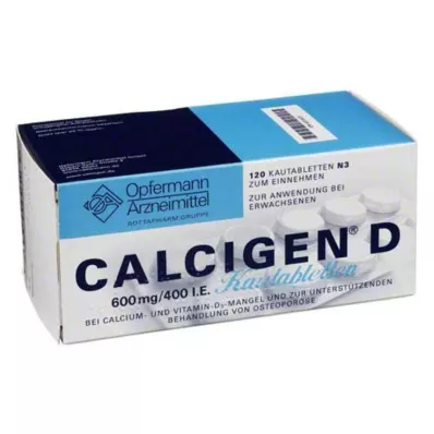 CALCIGEN D 600 mg/400 I.E. Kautabletten, 120 St CALCIGEN D 600 mg/400 I.E. Kautabletten, 120 St