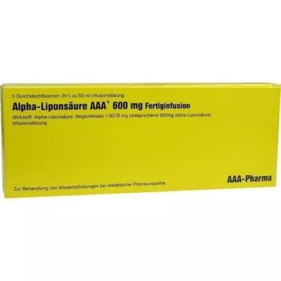 ALPHA LIPONSÄURE AAA 600 mg Injektionsflaschen, 5X50 ml