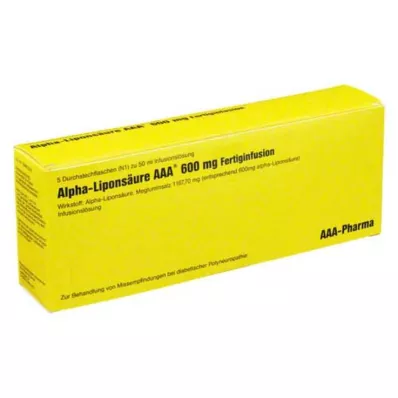 ALPHA LIPONSÄURE AAA 600 mg Injektionsflaschen, 5X50 ml