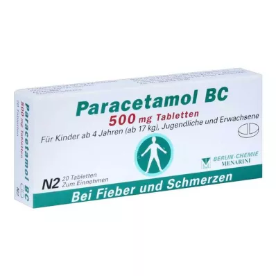 PARACETAMOL BC 500 mg Tabletten, 20 St