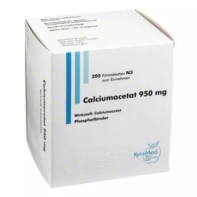 CALCIUMACETAT 950 mg Filmtabletten, 200 St CALCIUMACETAT 950 mg Filmtabletten, 200 St