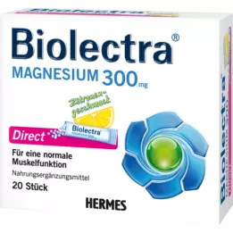 BIOLECTRA Magnesium 300 mg Direct Zitrone Sticks, 20 St