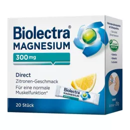 BIOLECTRA Magnesium 300 mg Direct Zitrone Sticks, 20 St