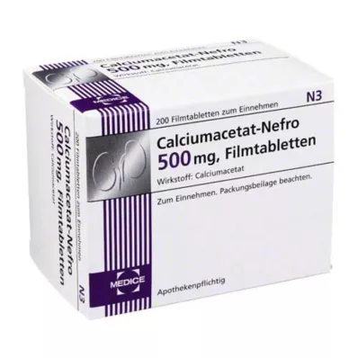 CALCIUMACETAT NEFRO 500 mg Filmtabletten, 200 St