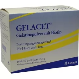 GELACET Gelatinepulver mit Biotin im Beutel, 21 St