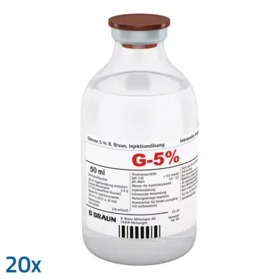 GLUCOSE 5% B.Braun Injektionslösung, 20X50 ml