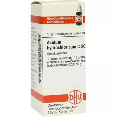 ACIDUM HYDROCHLORICUM C 200 Globuli, 10 g