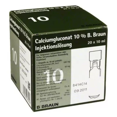 CALCIUMGLUCONAT 10% MPC Injektionslösung, 20X10 ml
