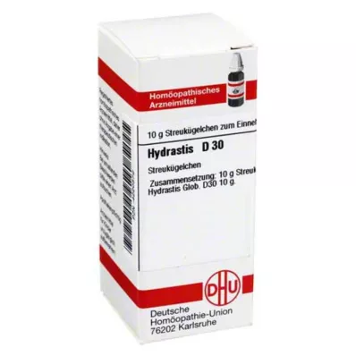 HYDRASTIS D 30 Globuli, 10 g HYDRASTIS D 30 Globuli, 10 g