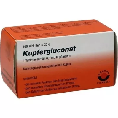 KUPFERGLUCONAT Tabletten, 100 St