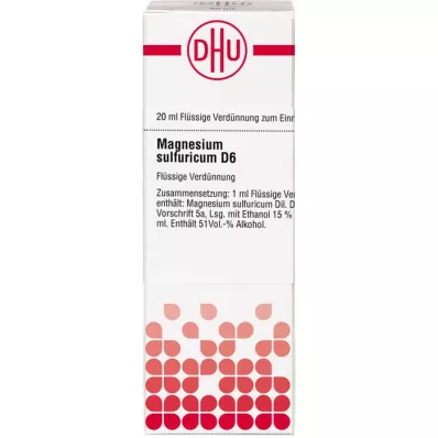 MAGNESIUM SULFURICUM D 6 Dilution, 20 ml