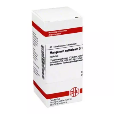 MANGANUM SULFURICUM D 12 Tabletten, 80 St