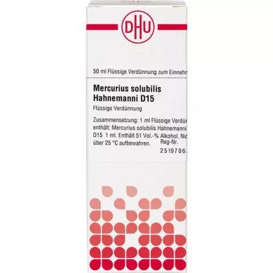 MERCURIUS SOLUBILIS Hahnemanni D 15 Dilution, 50 ml