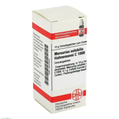 MERCURIUS SOLUBILIS Hahnemanni C 1000 Globuli, 10 g