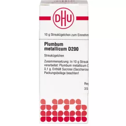 PLUMBUM METALLICUM D 200 Globuli, 10 g