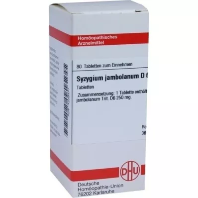 SYZYGIUM JAMBOLANUM D 6 Tabletten, 80 St