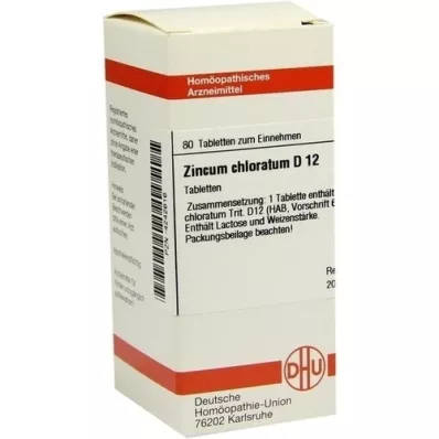 ZINCUM CHLORATUM D 12 Tabletten, 80 St