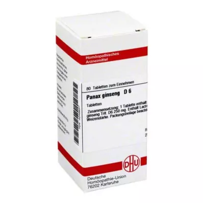 PANAX GINSENG D 6 Tabletten, 80 St