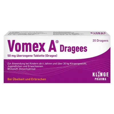 VOMEX A Dragees 50 mg überzogene Tabletten, 20 St