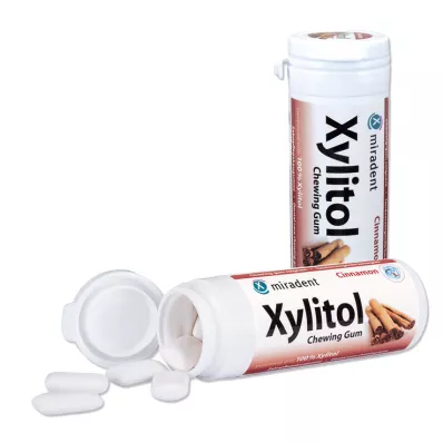 MIRADENT Xylitol Chewing Gum Zimt, 30 St