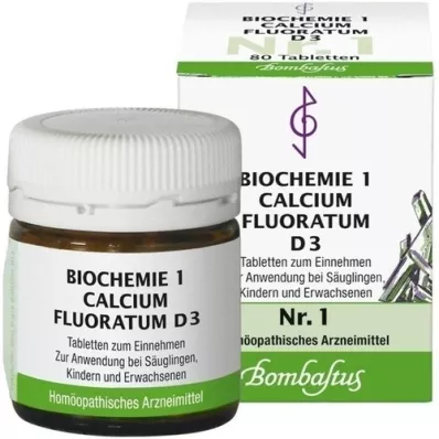 BIOCHEMIE 1 Calcium fluoratum D 3 Tabletten, 80 St