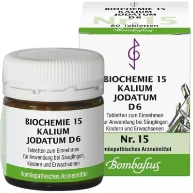 BIOCHEMIE 15 Kalium jodatum D 6 Tabletten, 80 St