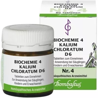 BIOCHEMIE 4 Kalium chloratum D 6 Tabletten, 80 St